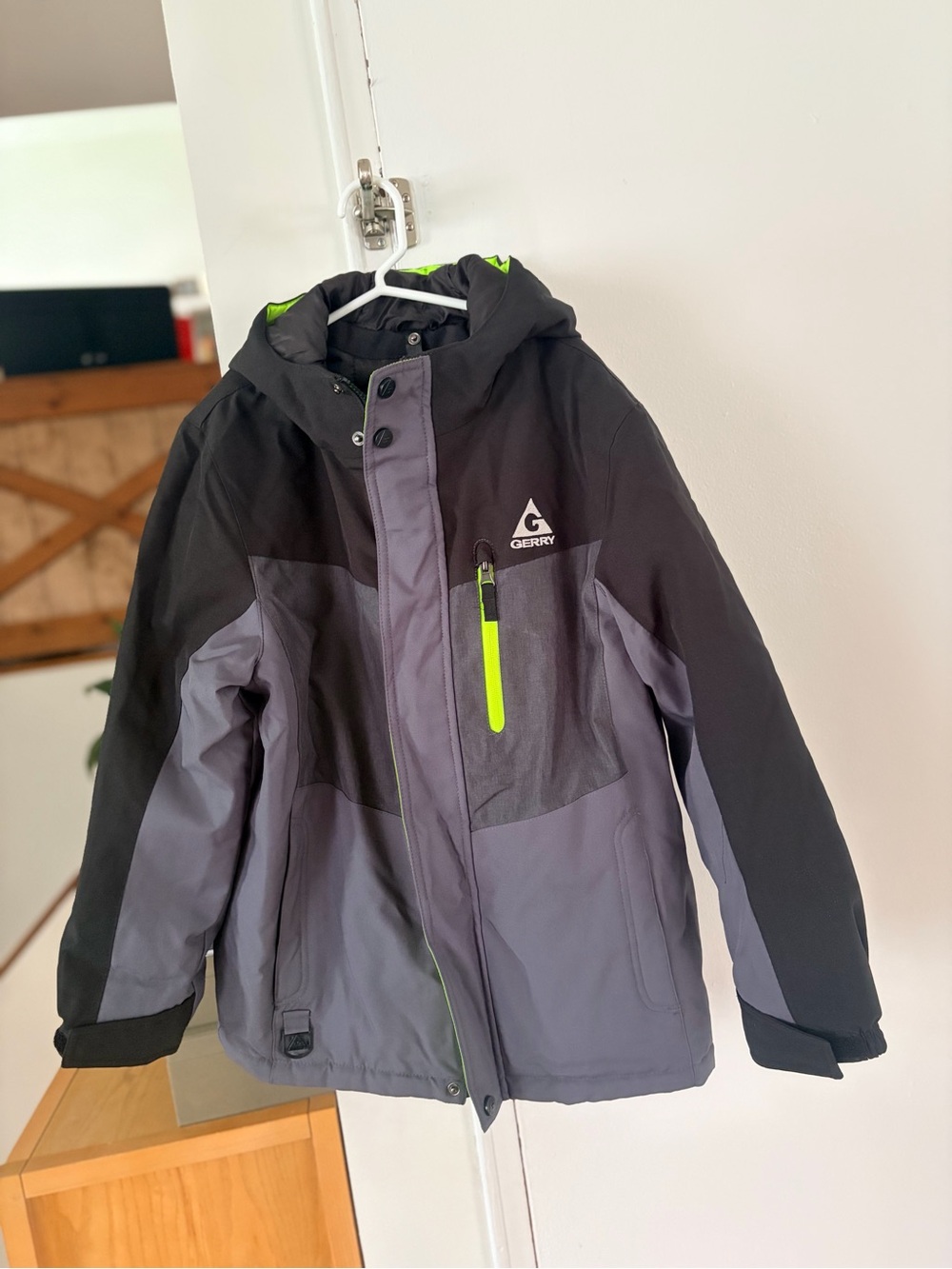 Gerry Weber Kids' Charcoal & Gray Insulated Jacket with Neon Accent